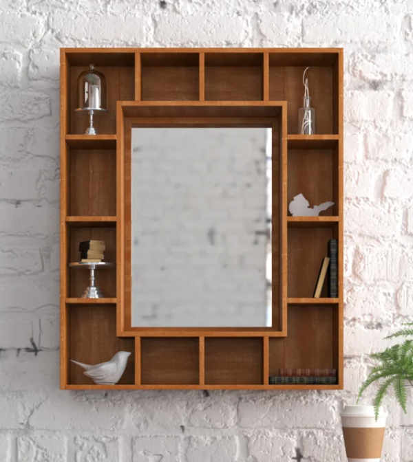 Devonte Wood Farmhouse Wall Mirror