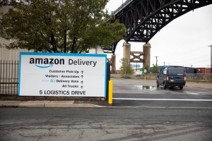 Amazon delivery sign.