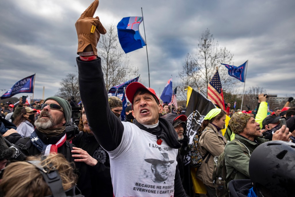 Trump supporters clash with police and security forces as people try to storm the US Capitol in Washington D.C on January 6, 2021. (Brent Stirton/Getty Images)