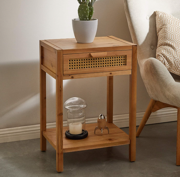 Modern Rattan Side Table