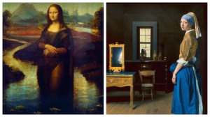 Images of th Mona Lisa and Girl with a Pearl Earring, expanded by the machine learning system DALL-E 2