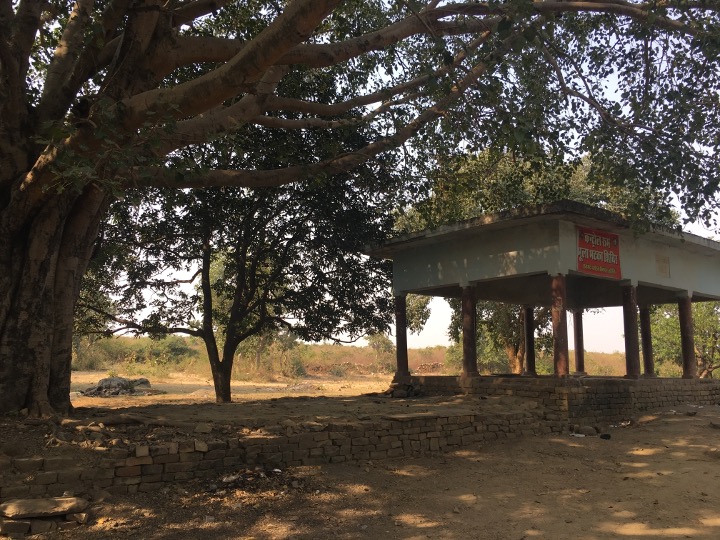 The field next to Ramgarh temple where the revolt took place.