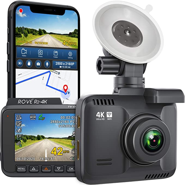 Rove 4K Dash Cam with Built in WiFi and GPS