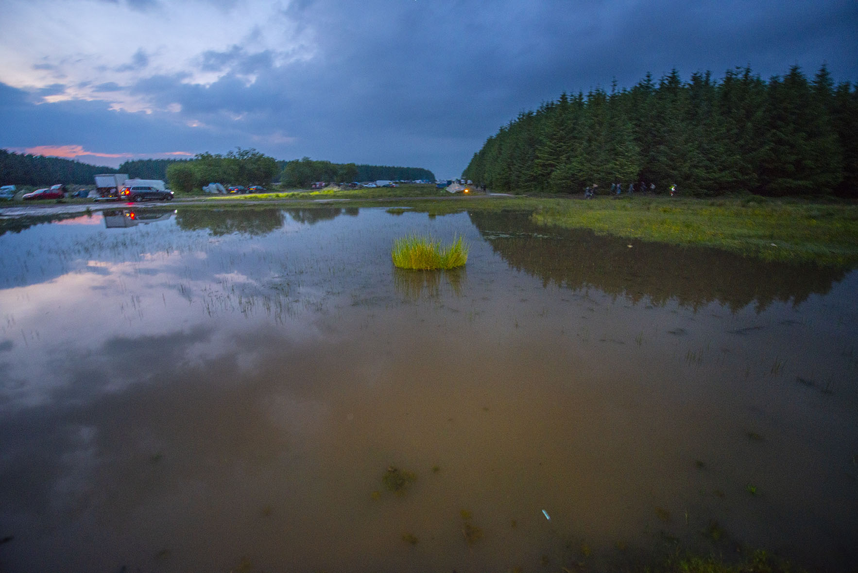 The water surrounding the Cornwall moorland