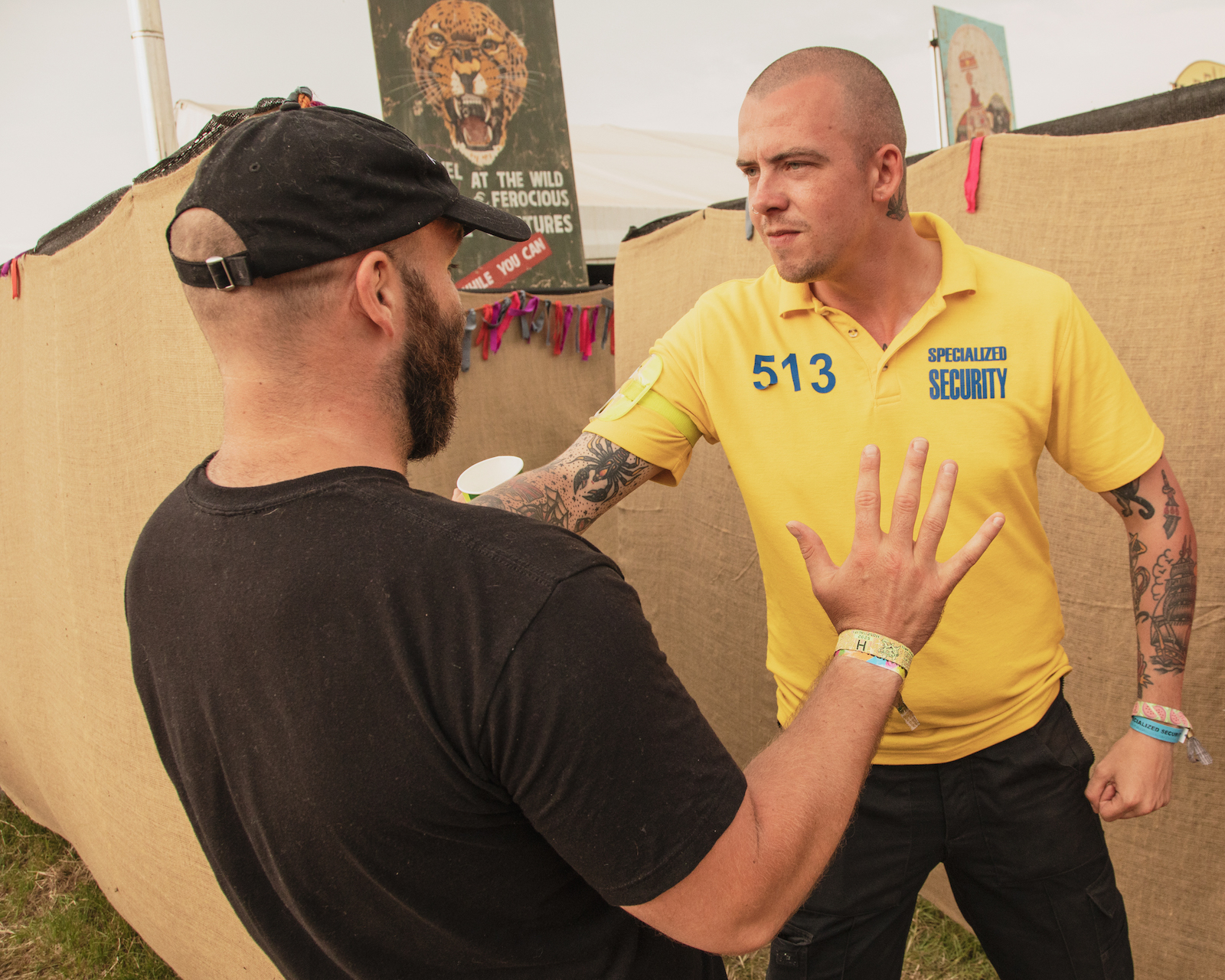 Tom Usher trying to break into the VIP Section at Glastonbury