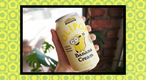 review of the Olipop x Minion banana soda