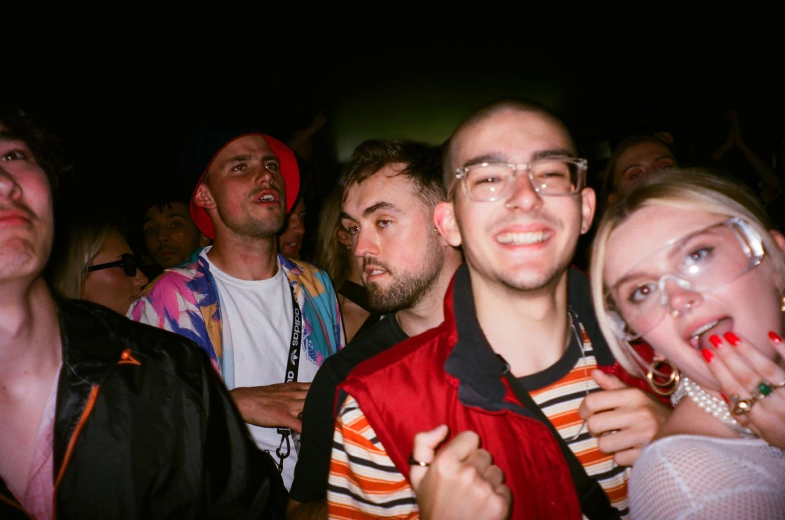 A group of people at a house party