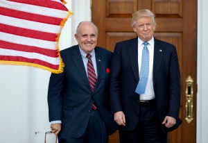 Attorney Rudy Giuliani, left, played a high-profile role in attempting to flip the 2020 election in favor of Donald Trump, right.