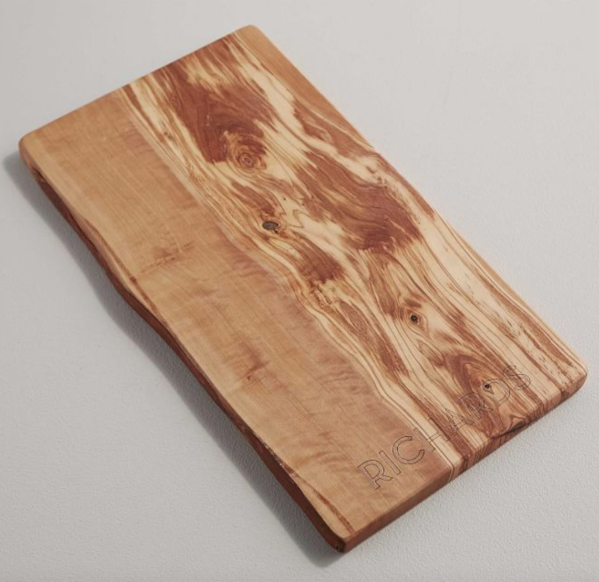 Pottery Barn Olive Wood Rustic Edge Cheese & Charcuterie Board