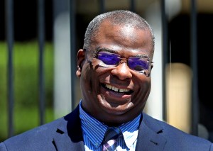 The new commissioner of the Boston Police Department, Michael Cox, at an announcement of his new job