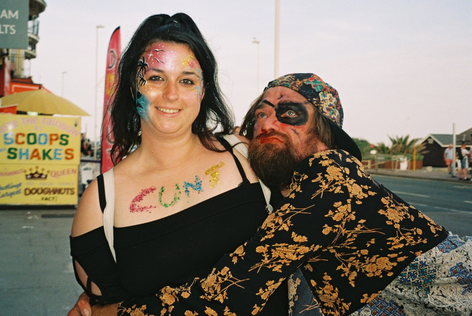 Two pirate fanatics on 'Pirate Day' in Hastings