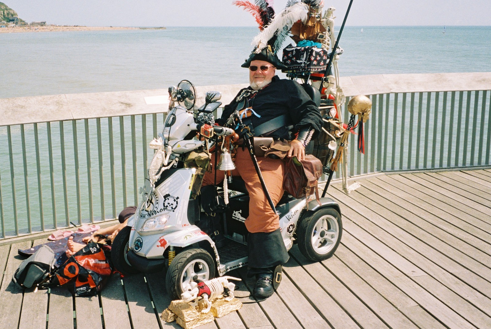 A pirate fanatic on 'Pirate Day' in Hastings