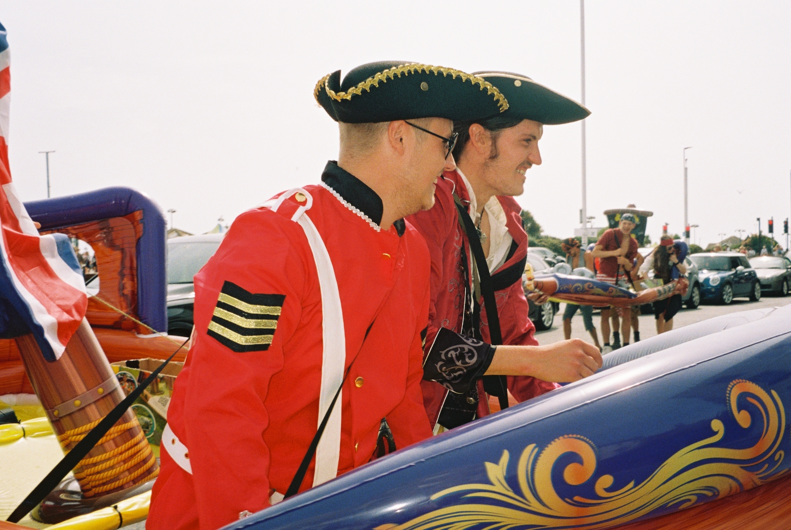 Two pirate fanatics on 'Pirate Day' in Hastings