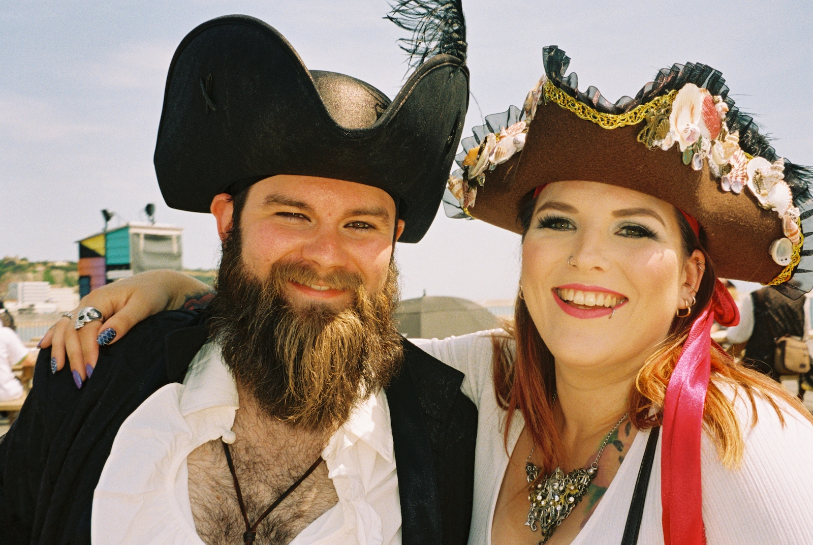 A couple of pirates on 'Pirate Day' in Hastings