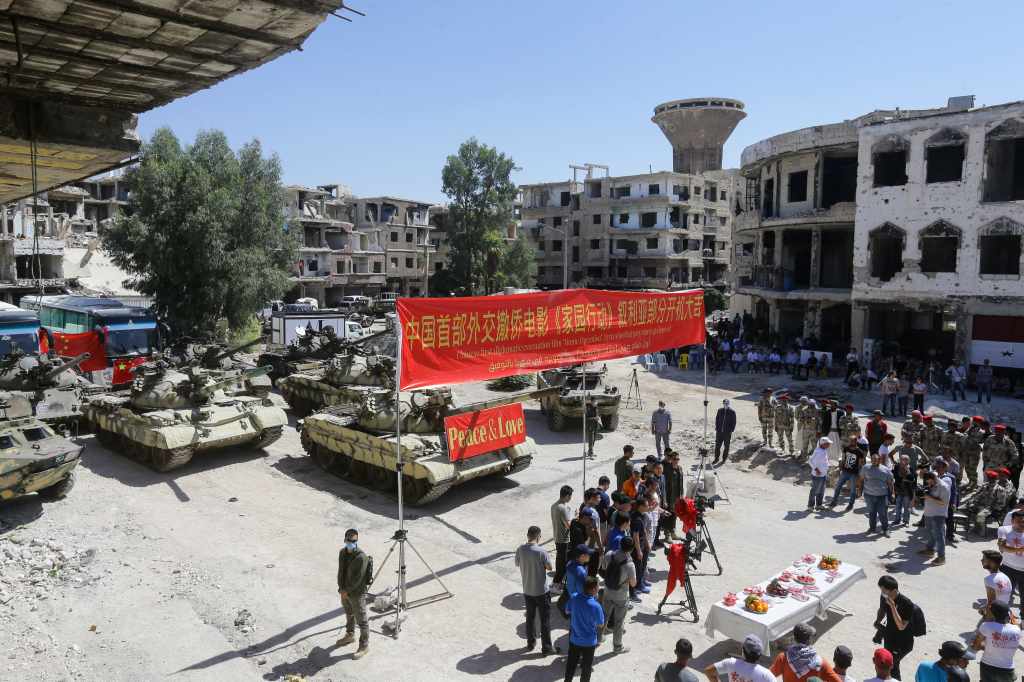 SHOOTING OF CHINESE FILM HOME OPERATION BEGAN IN SYRIA LAST WEEK. PHOTO: LOUAI BESHARA/AFP