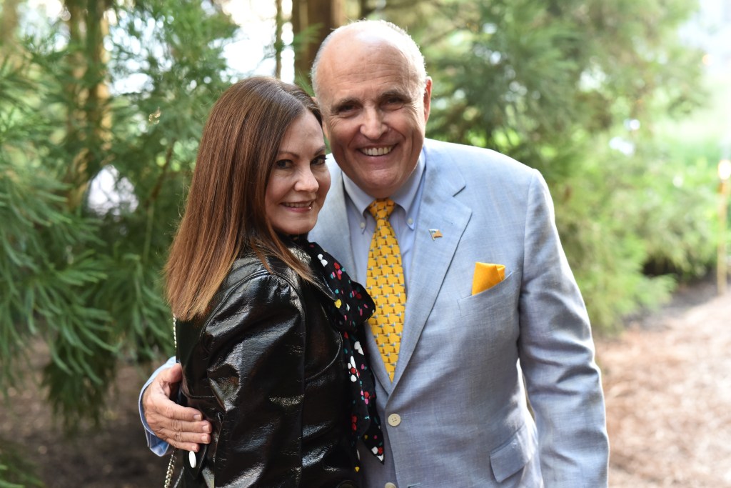 Judith and Rudy Giuliani in July 2017. According to Judith Giuliani's attorney, since their divorce she's been "doing great."