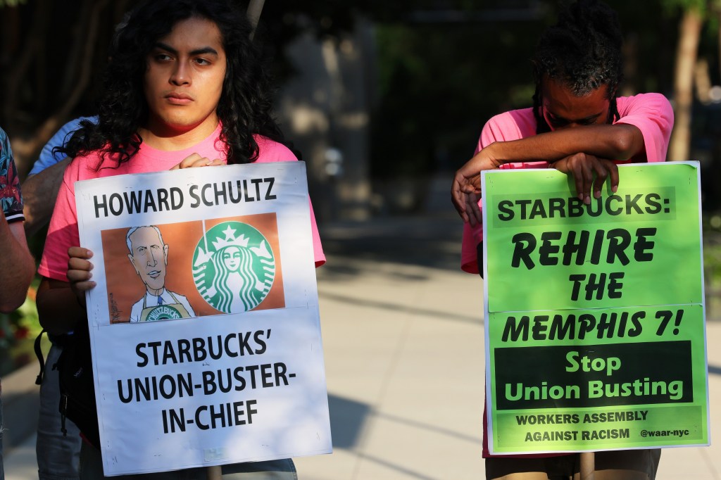 Starbucks has fired over 70 union leaders