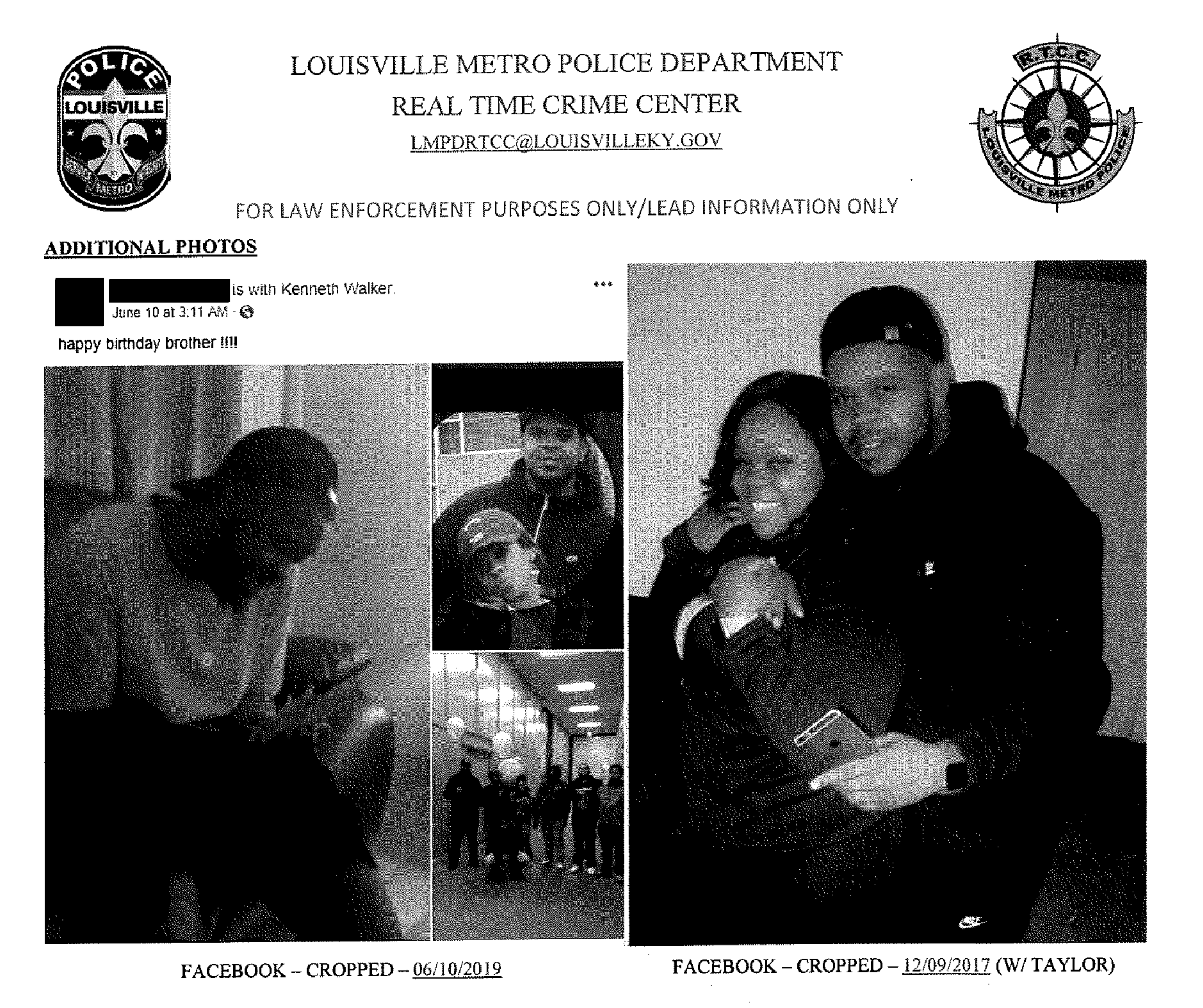 A picture of Kenneth Walker and Breonna Taylor hugging, included in intelligence file provided to LMPD Detective before deadly raid on Taylor's home