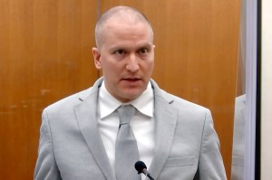 Disgraced Minneapolis police officer Derek Chauvin in court in July 2021.