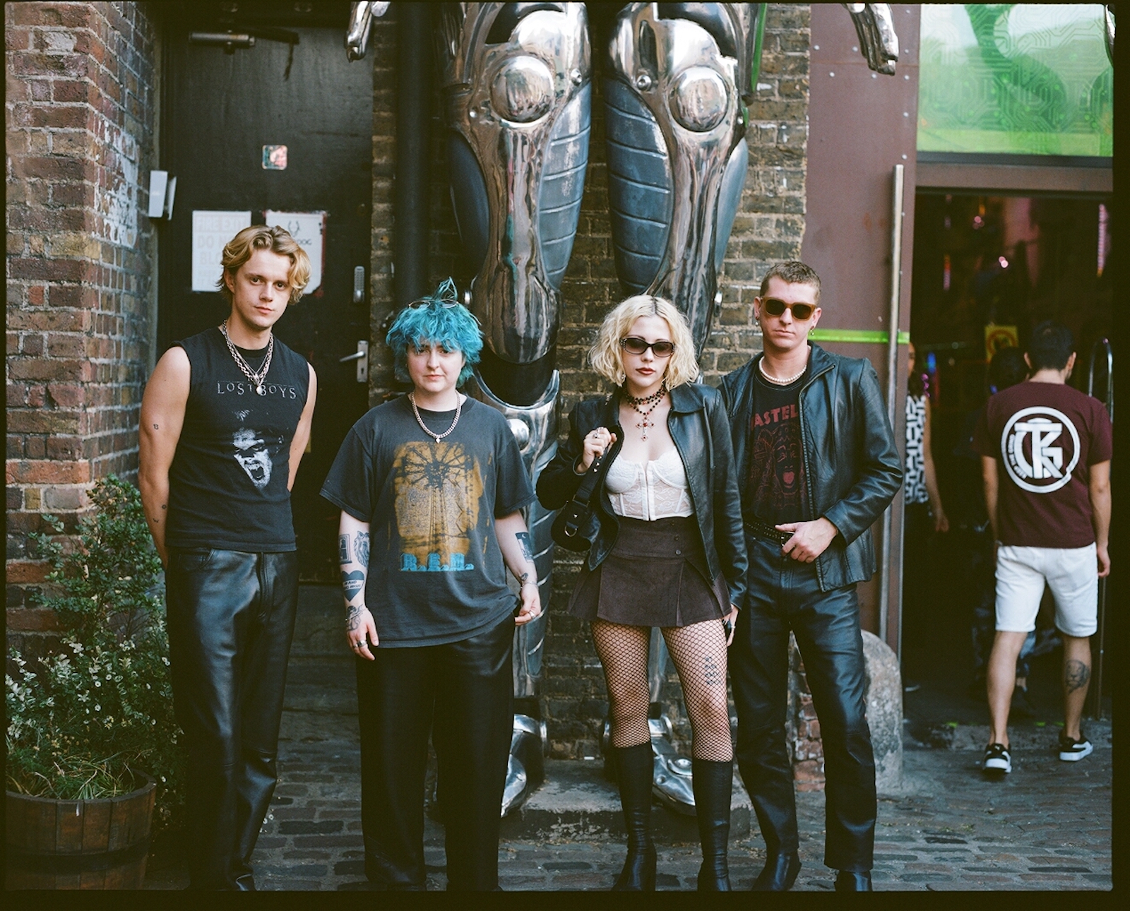 Pale Waves outside Cyberdog in Camden Market