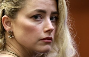 Actor Amber Heard waits before the jury announces a verdict in the defamation case launched by her ex-husband Johnny Depp in Fairfax, Virginia, on June 1.