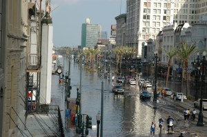 ​Flooding in New Orleans after Hurricane Katrina.