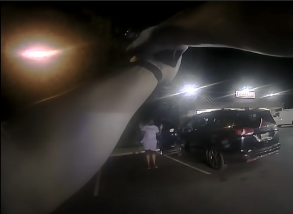 Bodycam footage shows Deputy Jacob Desue​ pointing his gun at a woman he had pulled over for speeding.