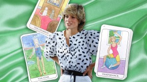 Collage of Princess Diana and The Diana Tarot Cards Deck