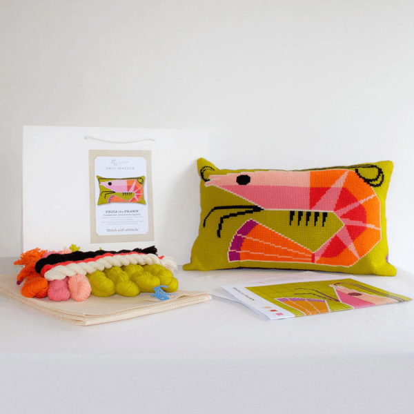 prawn cross stitch kit