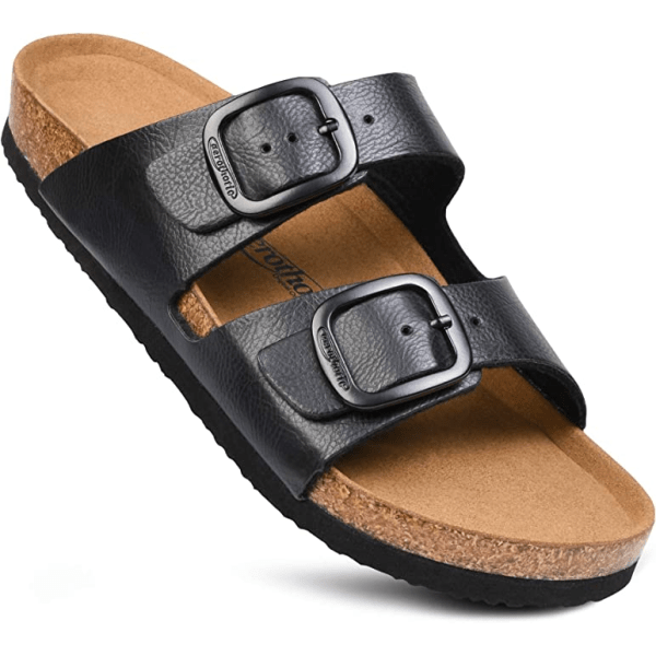 Aerothotic Women’s Arch Support Cork Footbed Slide Sandals