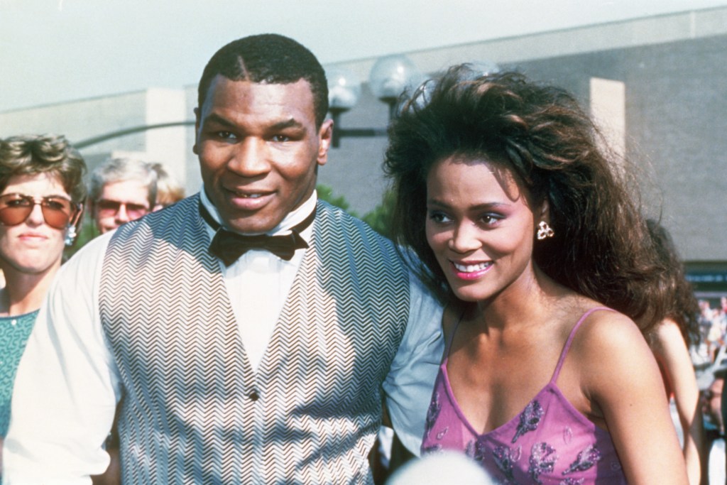 archival photo of boxer Mike Tyson and actress Robin Givens