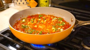 Caraway fry pan on a stove