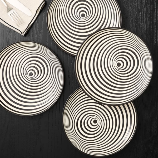 Halloween Spellbound Optic Stoneware Salad Plate Sets