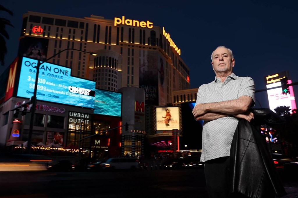 Journalist Jeff German is shown on the Las Vegas Strip on June 2, 2021. He was found stabbed to death on Saturday.