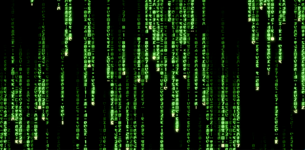 The Matrix's "digital rain."