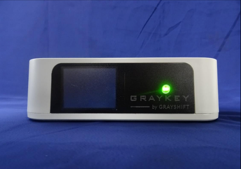 A GrayKey phone-unlocking device.