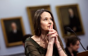 Cybersecurity and Infrastructure Security Agency (CISA) Director Jen Easterly testifies before a House Homeland Security Subcommittee, at the Rayburn House Office Building on April 28, 2022 in Washington, DC.