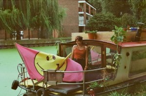 A South Asian woman on a houseboat in London