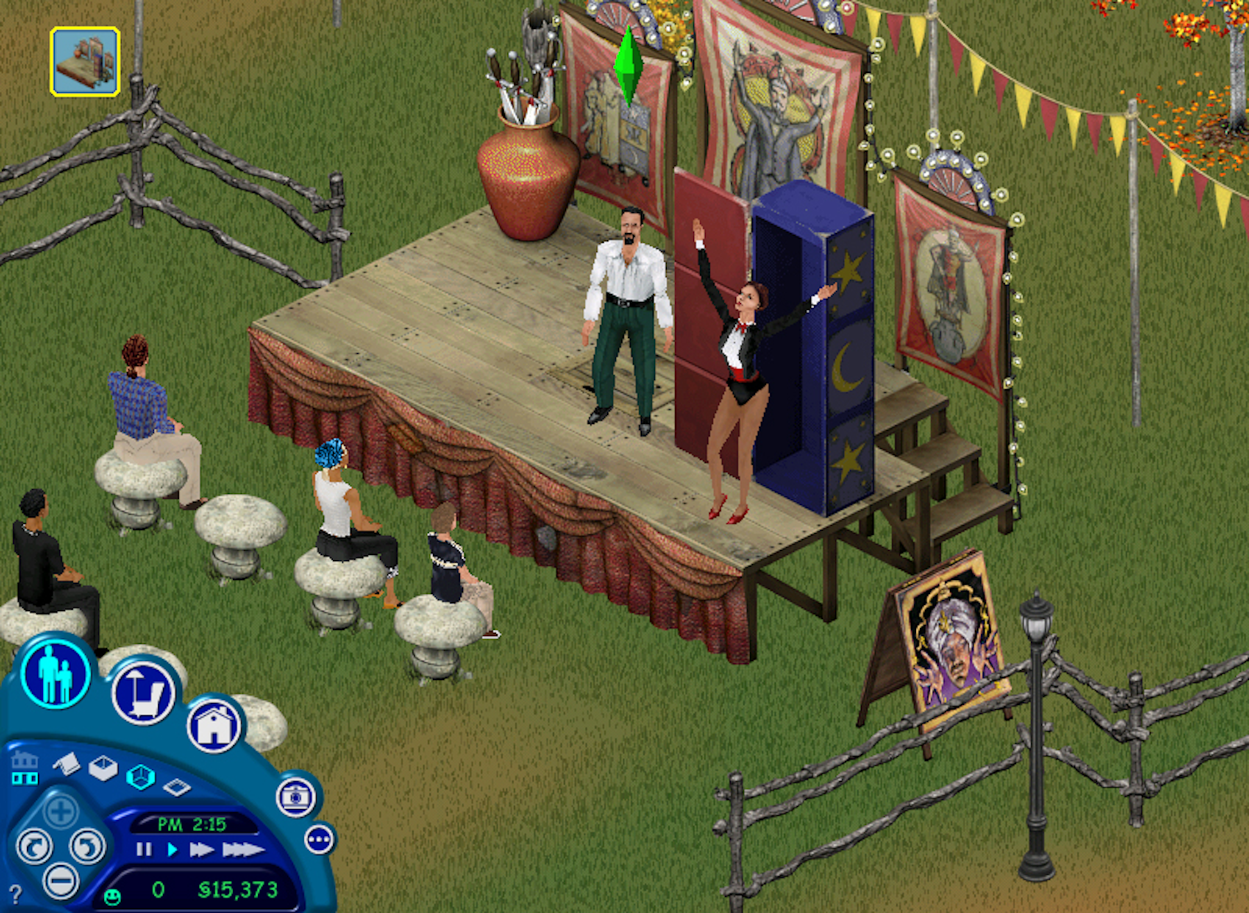 Une capture d'écran du jeu Sims original