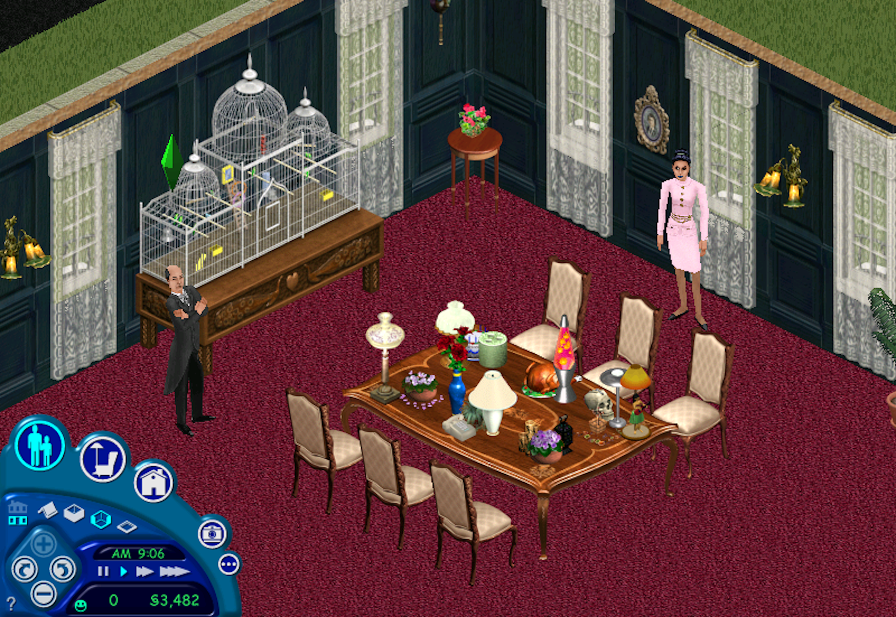 Une capture d'écran du jeu Sims original