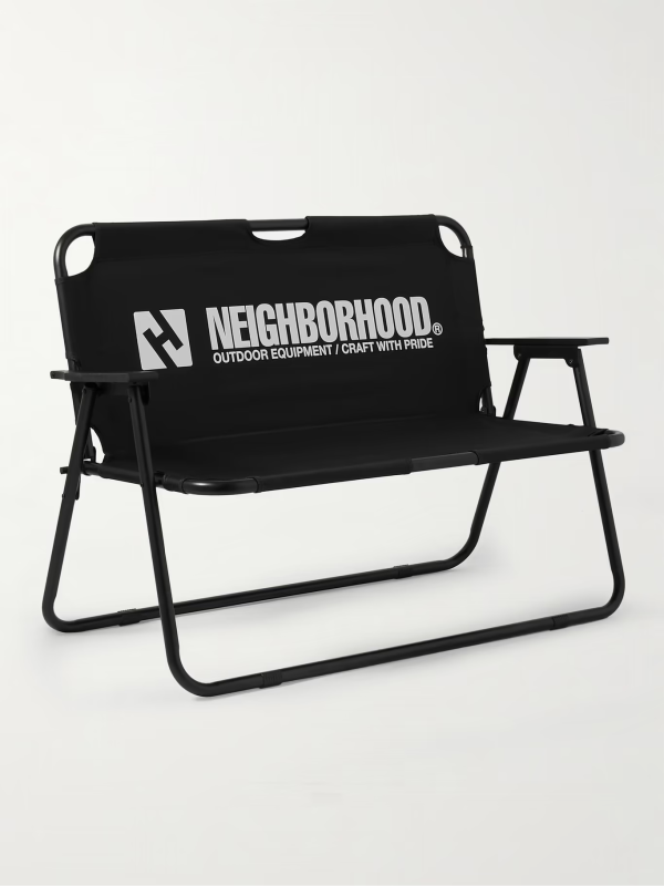 Logo-Print Shell Folding Bench