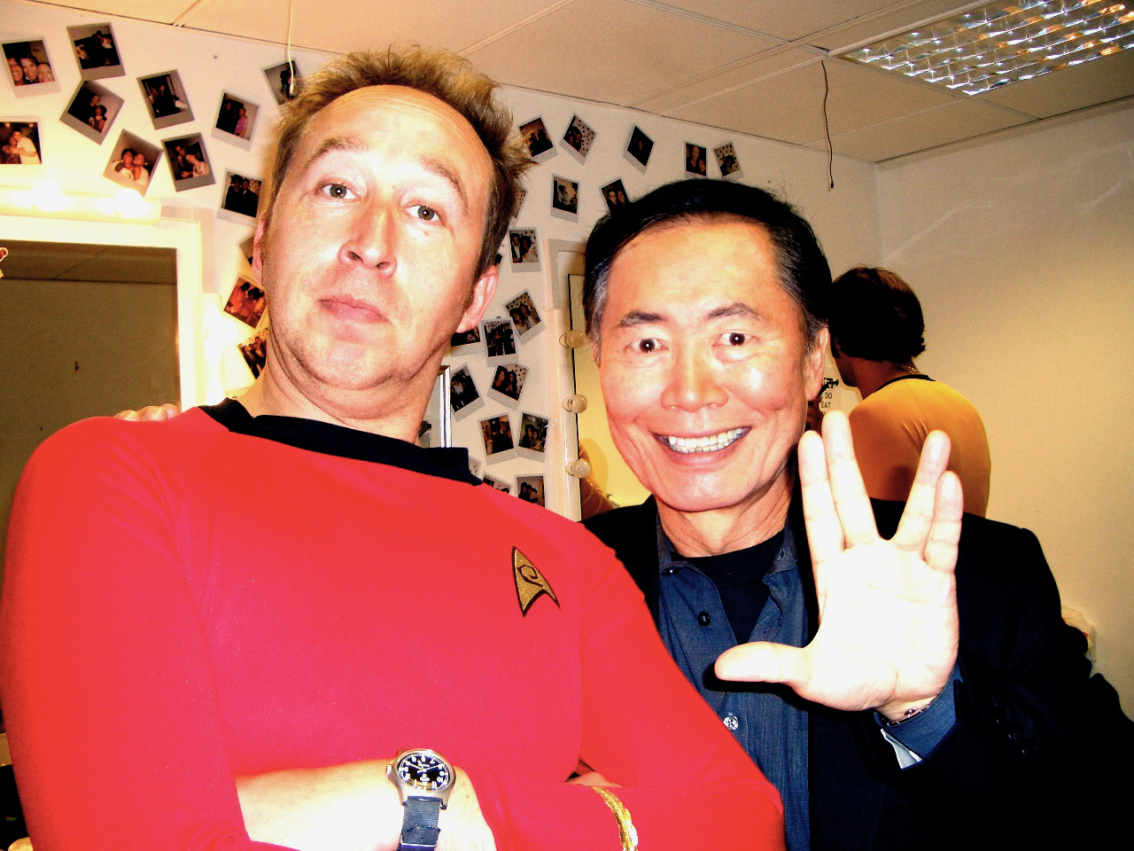 George Takei backstage at Nuts TV