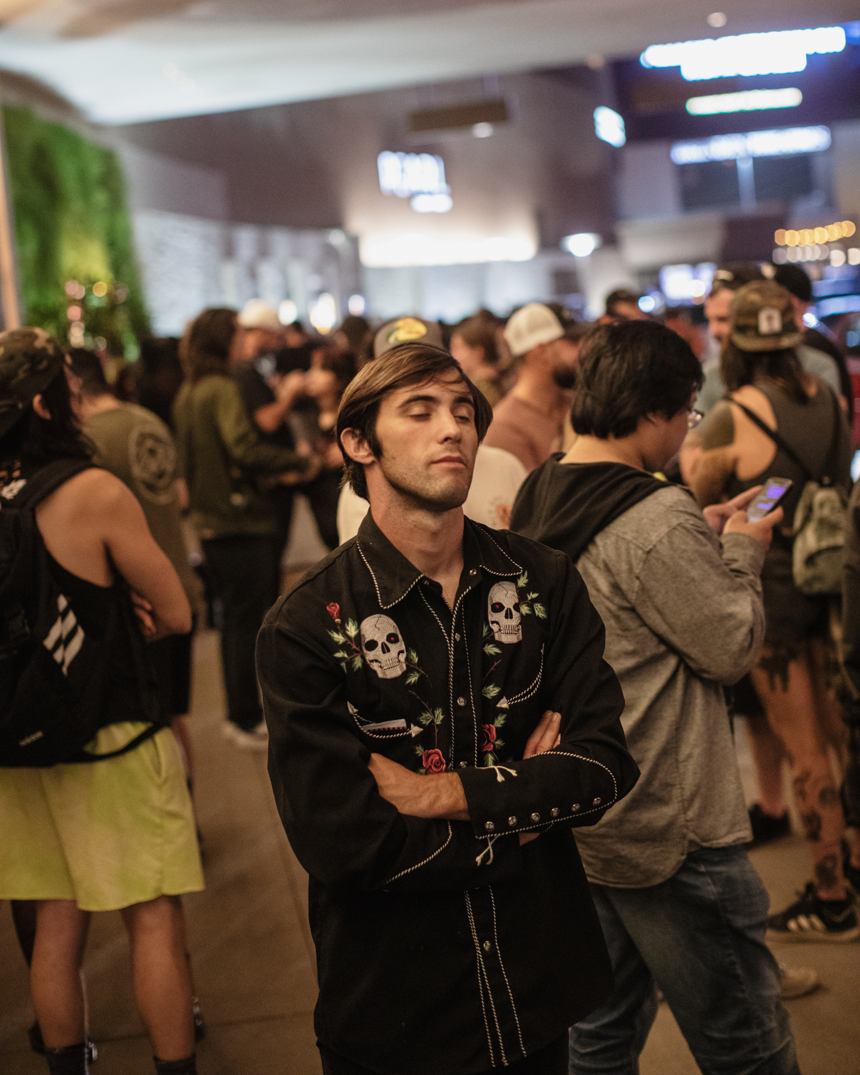 A guy in a crowd in Las Vegas for When We Were Young