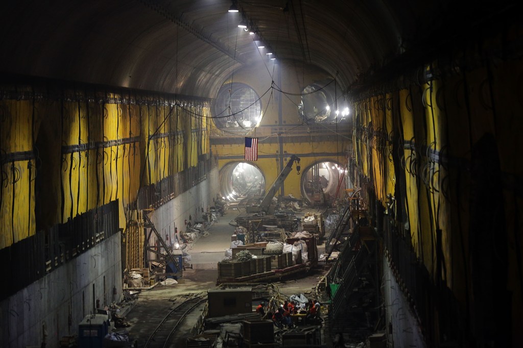 East Side Access construction under New York City