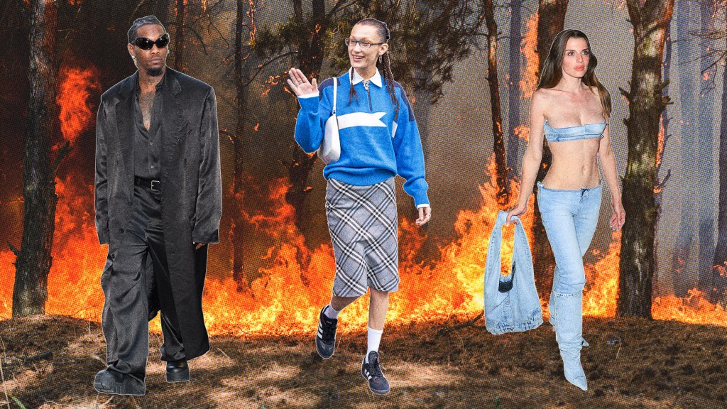 ​Offset in sporty sunnies, Bella Hadid in Adidas Sambas and Julia Fox in low-rise.