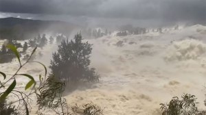 230,000 megalitres of water spills out from the the Wyangala Dam