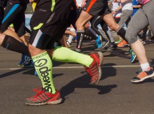 Runners on the marathon