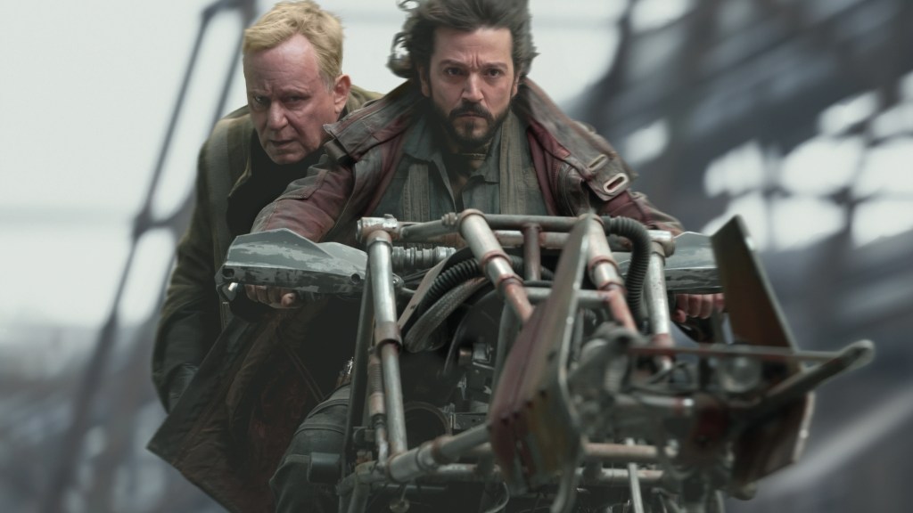 Luthen Rael (Stellan Skarsgard) and Cassian Andor (Diego Luna) in Andor