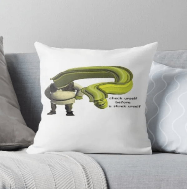 shrek pillow