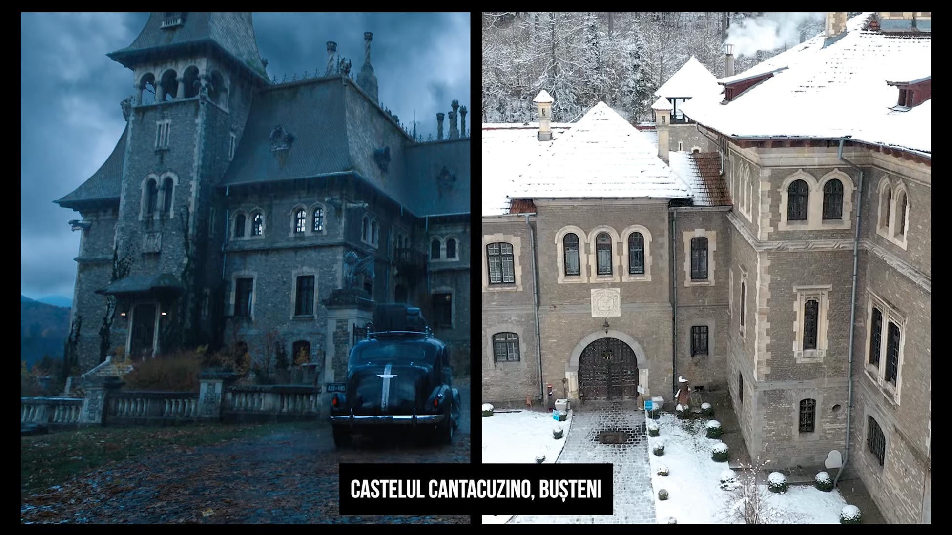 Wednesday Netflix locuri Romania orase obiective turistice Cantacuzino exterior